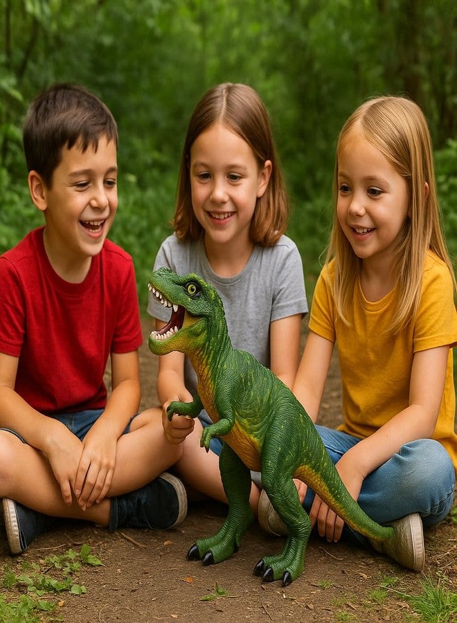 DTR Creation T-Rex Dinosaur Toy for Kids - 26cm Green Tyrannosaurus Rex | Realistic & Soft Toy for Boys & Girls | Educational & Imaginative Play - Image 3
